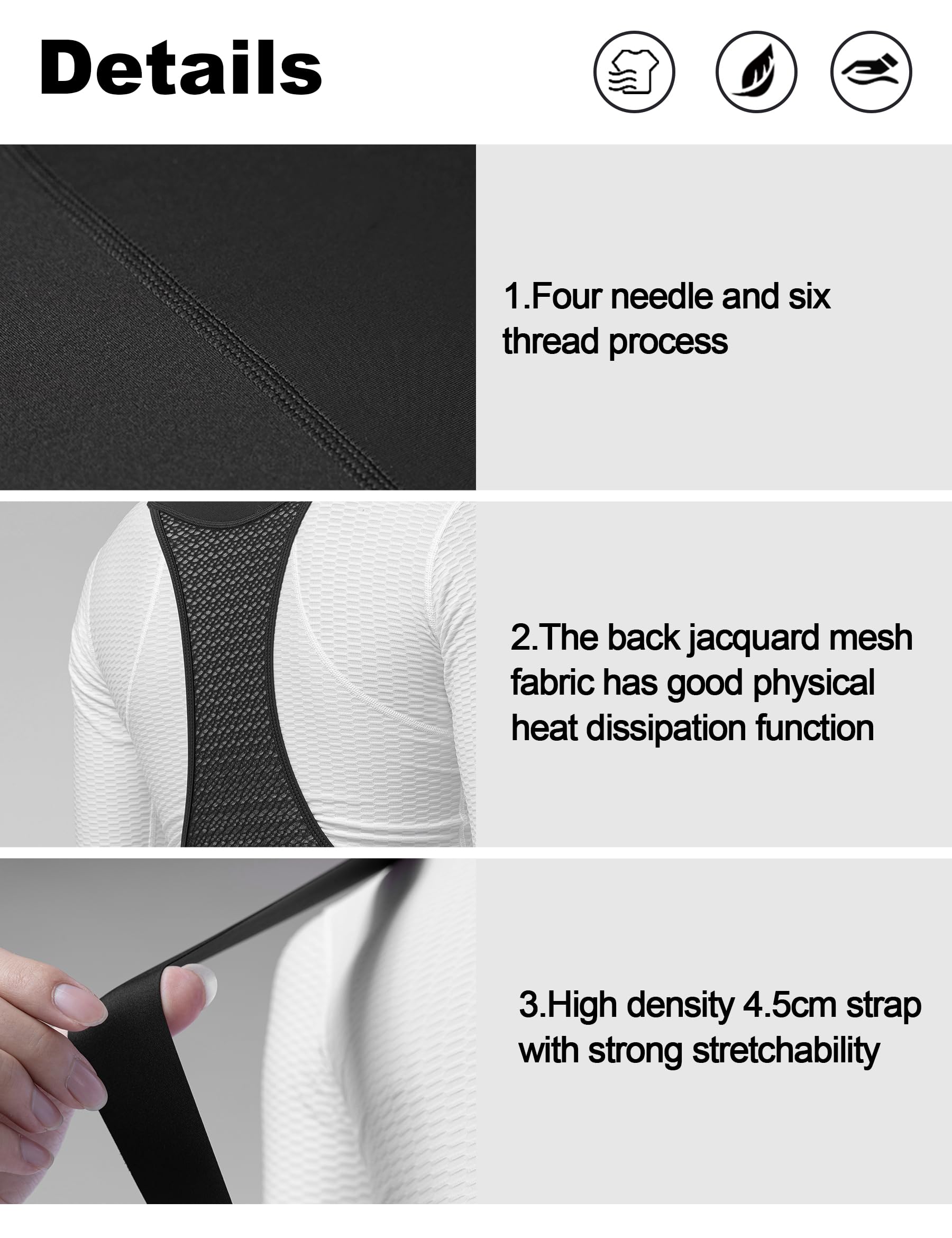 INBIKE Culote Largo Ciclismo Hombre Pantalones Largos Negro Bicicleta Transpirable Cómodo Bolsillos