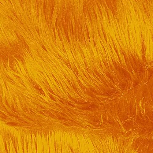 Miniatura 2 de Pelo sintético de pelo largo, pelo largo, lujoso, para coser, cosplay, disfraz, decoraciones, 60 pulgadas de ancho, vendido por The Yard (óxido,