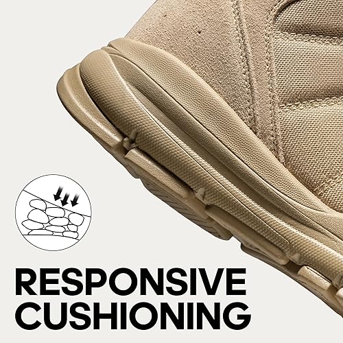 Miniatura 4 de NORTIV 8 Men's Waterproof Lightweight Military Tactical Work Boots Outdoor Hiking Combat Motorcycle Boots