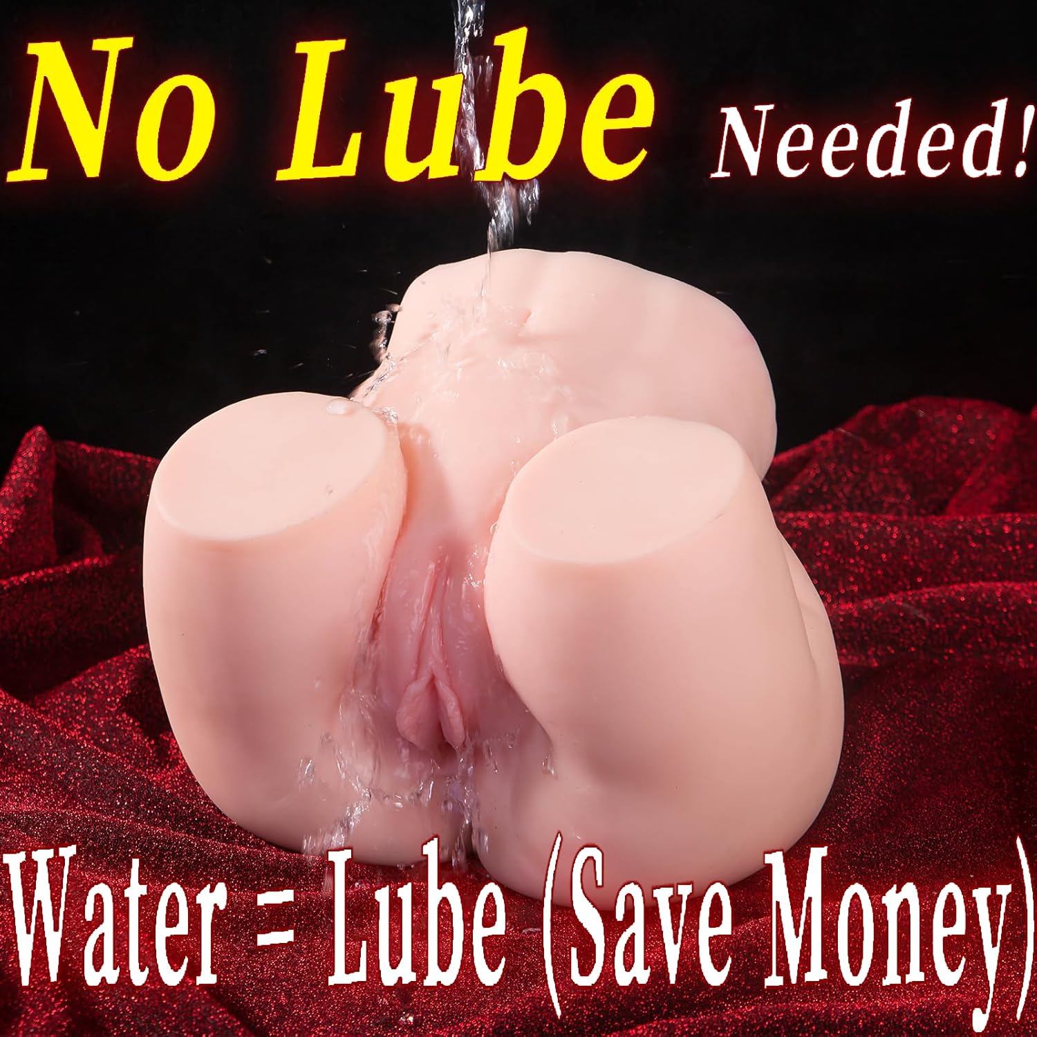 HIPGAGA Pocket Pussy Sex Doll Male Masturbator, Realistic Soft Butt Sex Toys for Men, 8.2LB Upgraded Self-Lubricating Using Only Water, Tight Vagina & Anal Dual Channel Stroker Adult Toy White