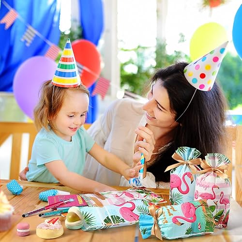 Miniatura 7 de 40 bolsas de dulces de flamenco, bolsas de golosinas hawaianas de flamenco, bolsas de dulces de flamencos rosas tropicales, bolsas de regalo de