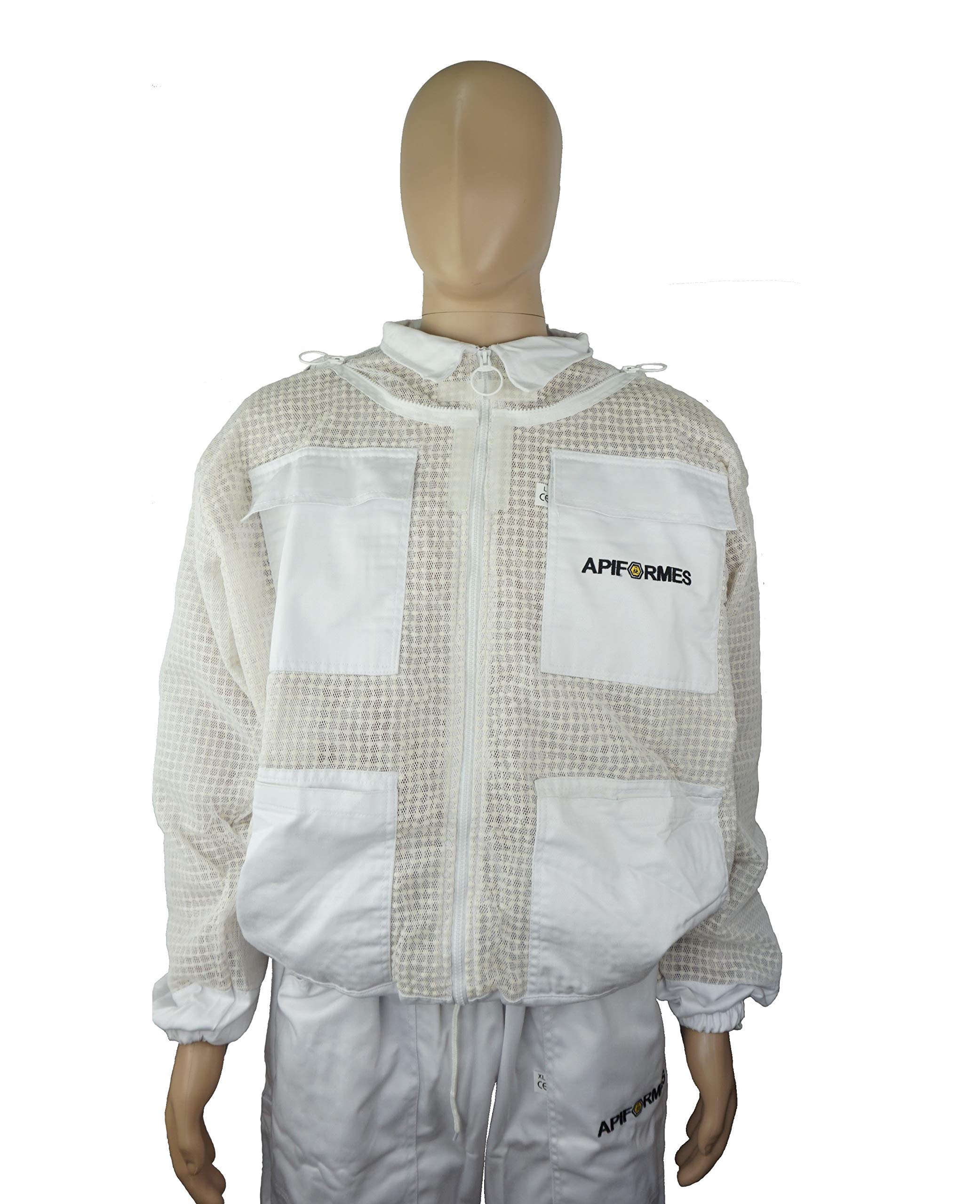 APIFORMES Imkerjacke – L – Drei-Schicht-Luft – Stichschutz Belüftet Schutzjacke Imkereibedarf
