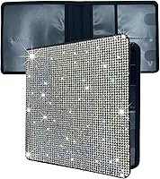 Vista 8 de Soporte para documentos de registro y seguro de automóvil, organizador de cuero con diamantes de imitación, organizador de guanteras de vehículo