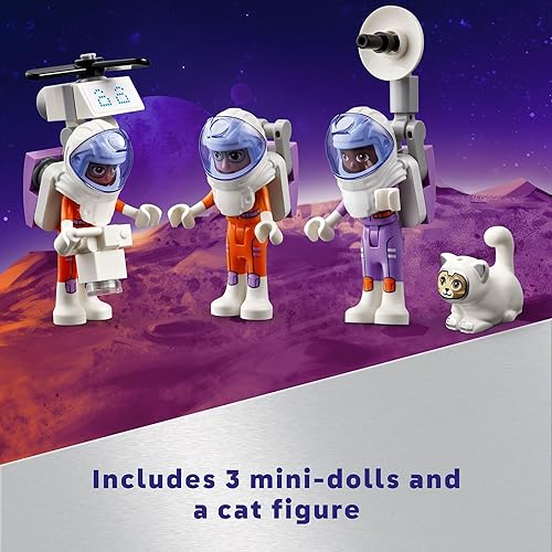 Miniatura 4 de LEGO Friends Mars - Juego de base espacial y cohete, juguete de ciencia para juego de simulación con 3 mini muñecas y juguete de nave espacial,