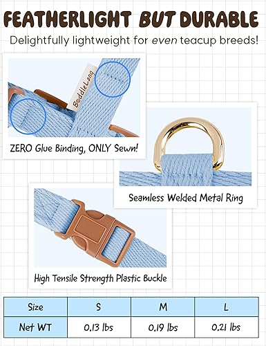 Miniatura 5 de BODDLELANG Y-Type Easy Walk - Arnés para perros grandes, sin tirones, arnés a prueba de escapes para perros, arnés ajustable grande azul para perro,