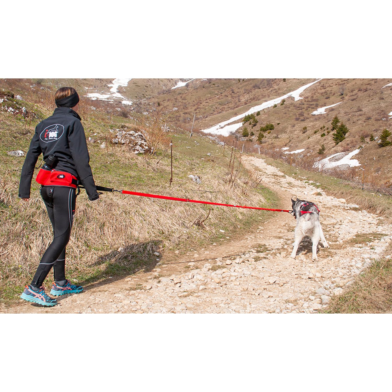 Canicross/Canirando Comfort Trek, Guinzaglio, colore: rosso