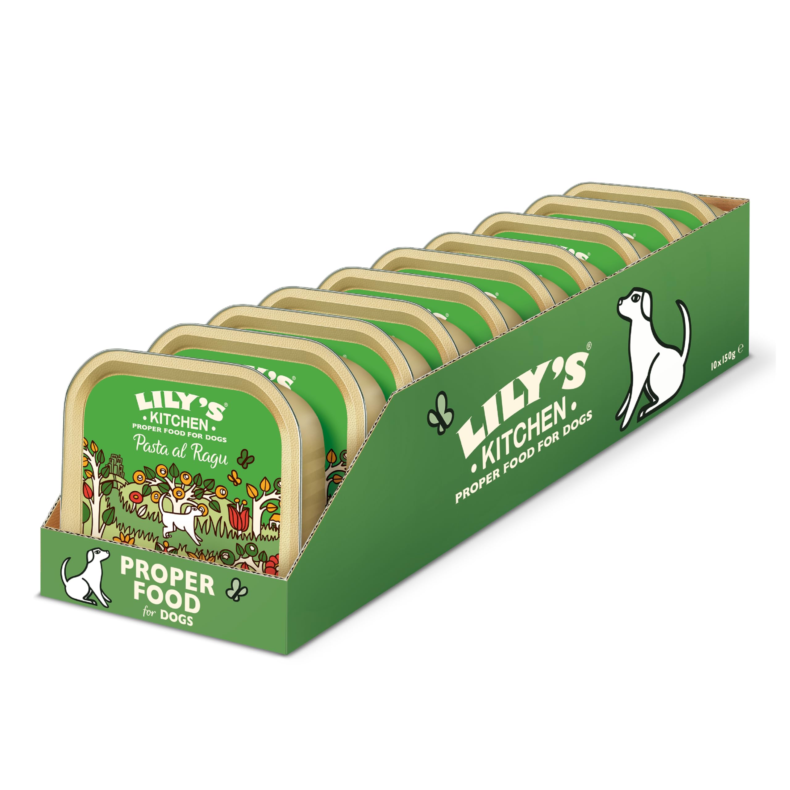 Lily's Kitchen Wet Dog Food – Pasta Al Ragu with Beef and Pasta, 10 x 150g Trays. Complete Nutrition, with Natural Ingredients for Adult Dogs
