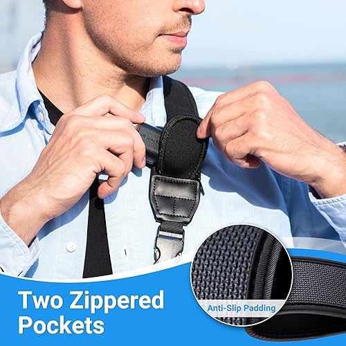 Miniatura 3 de Correa de cuello para cámara DSLR, correa de hombro de neopreno suave para Canon EOS R5 R6 5D Mark IV 6D Mark II SL3 SL3 SL2 T8i T7 T7i 90D 80D