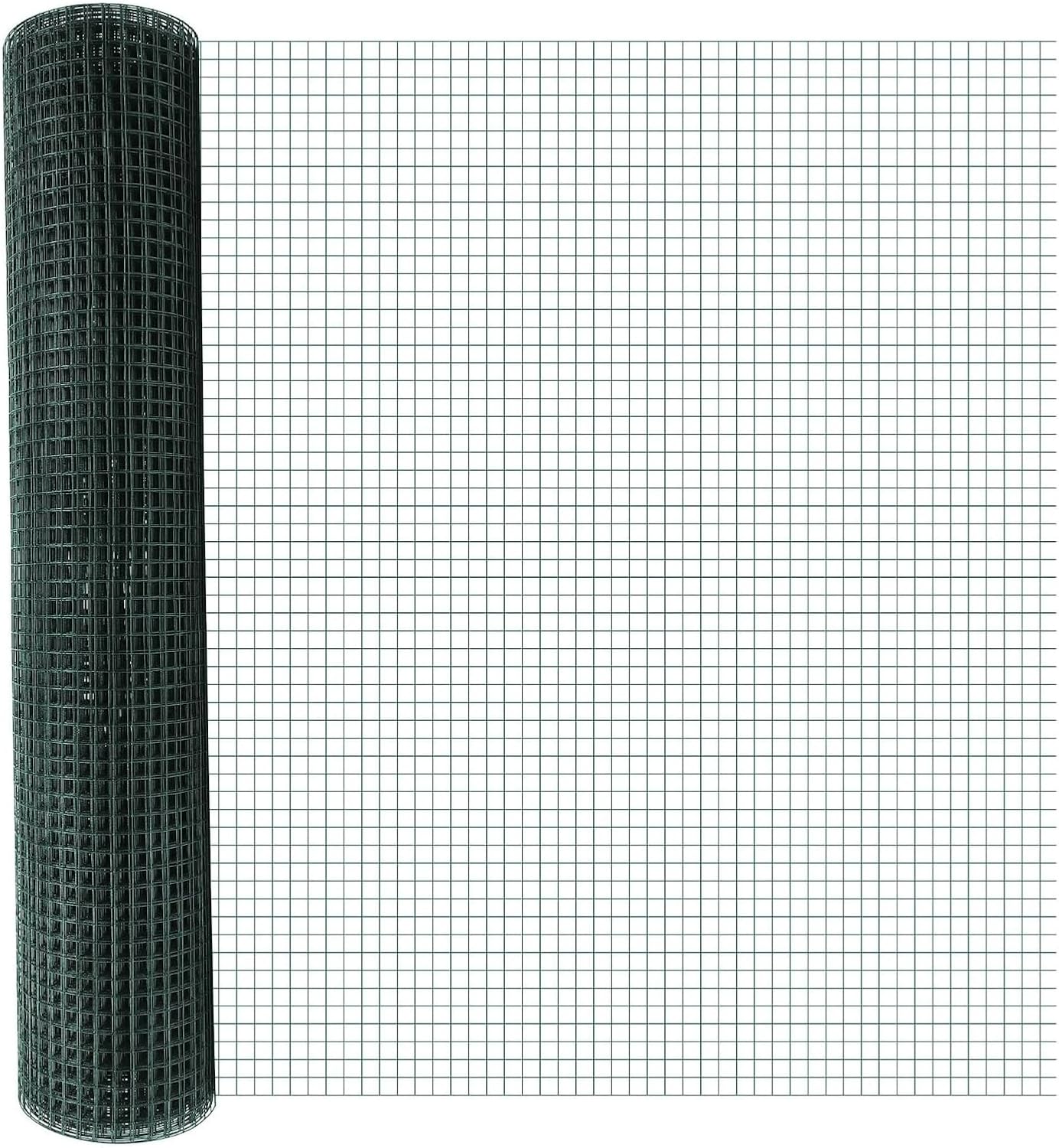 JKGHK Hardware Cloth, 2.3×2.3 Inch Garden Safety Fence, Green Chicken Wire Fencing, Whole Volume Chicken Coop, Poultry Netting for Rabbit/Duck/Chicken(1.5mx30m(59inx98ft))