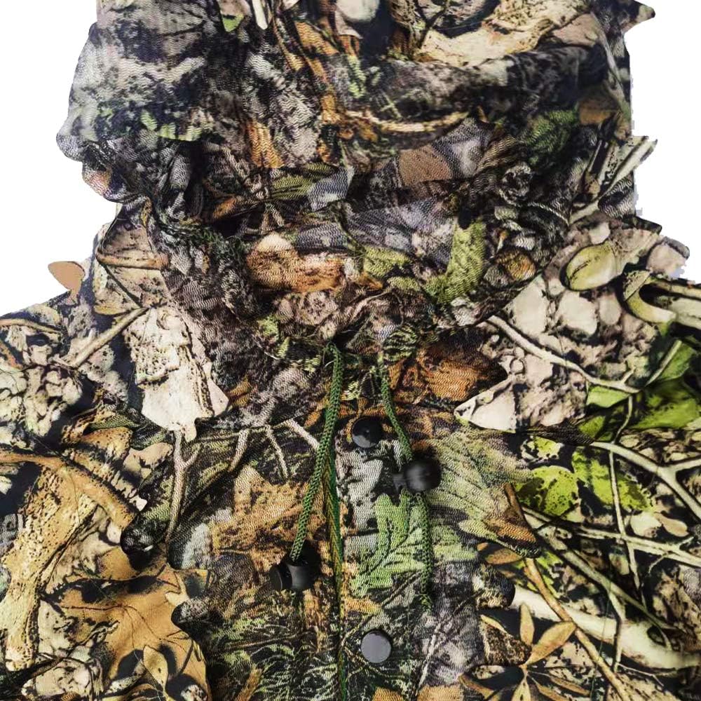 RICKUP Hunting Ghillie Suit, 3D Leafy Camo Suit Military and Shooting Accessories Tactical Gear Clothing for Airsoft, Wildlife Photography Halloween or Christmas : Sports & Outdoors