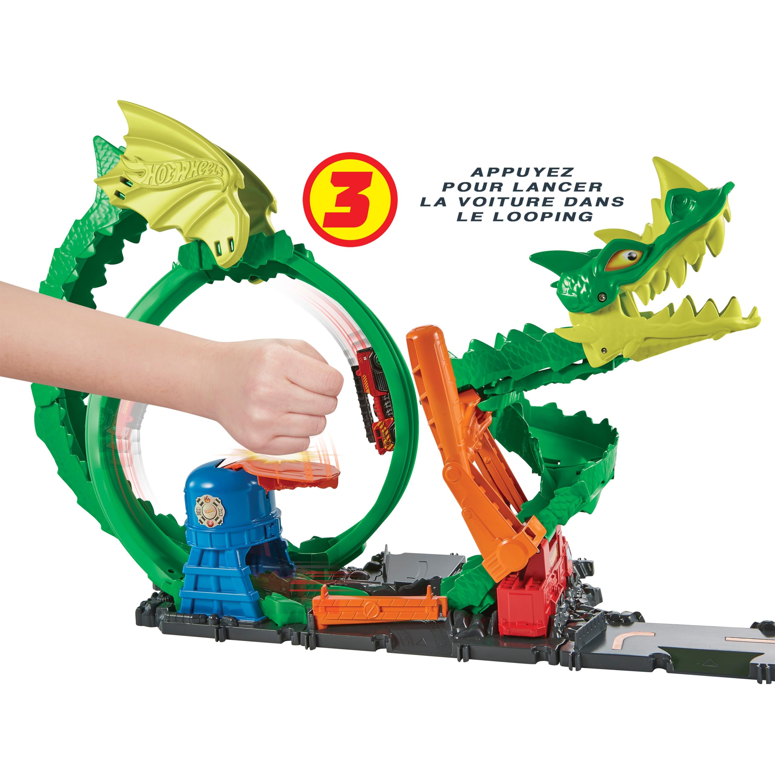 Hot Wheels City Dragon, Plusieurs Couleurs, 18 x 77.5 x 30.9 cm