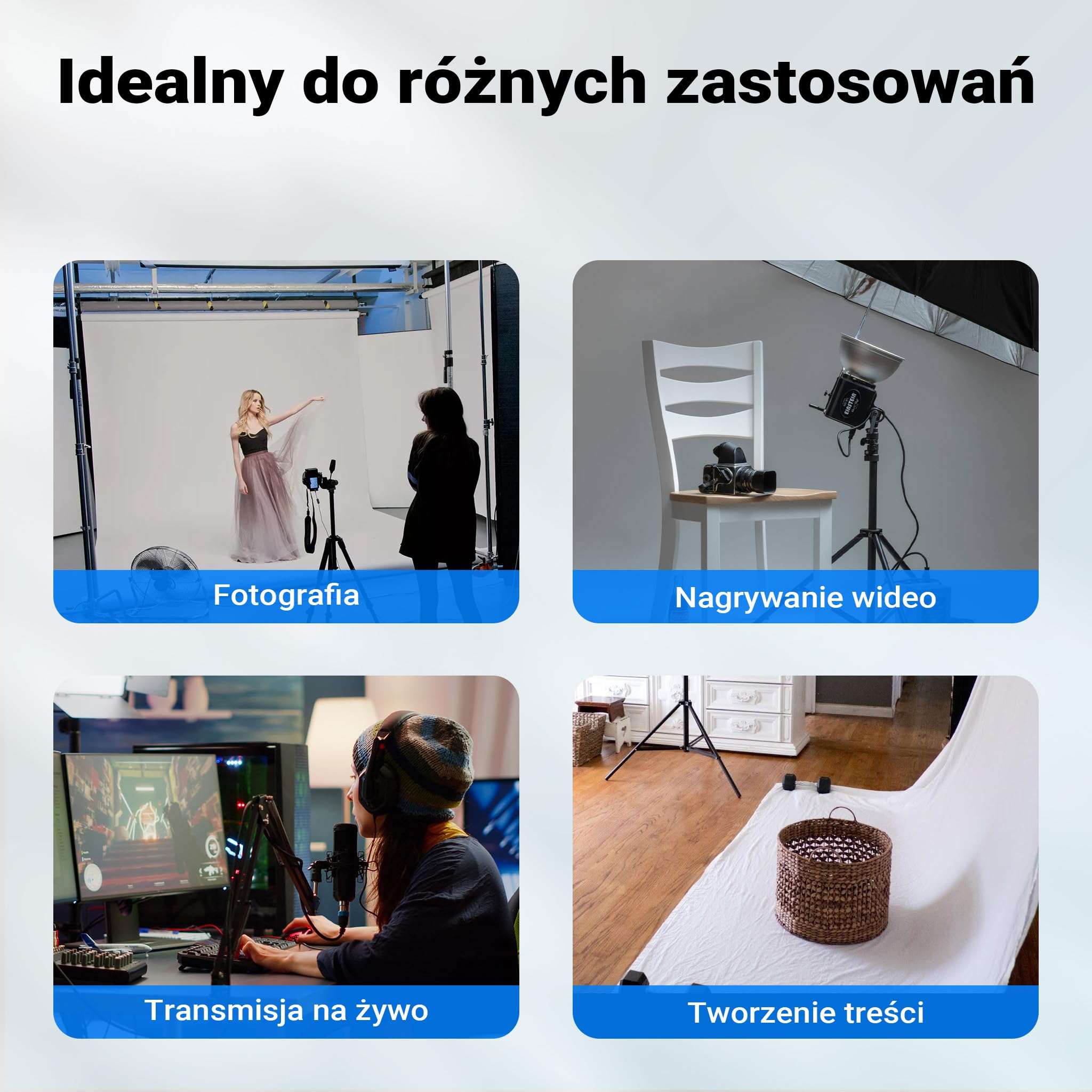 Walimex pro Parasolka paraboliczna refleksyjna czarna/biała Ø 165 cm + dyfuzor – zestaw modyfikatorów światła do fotografii i filmu