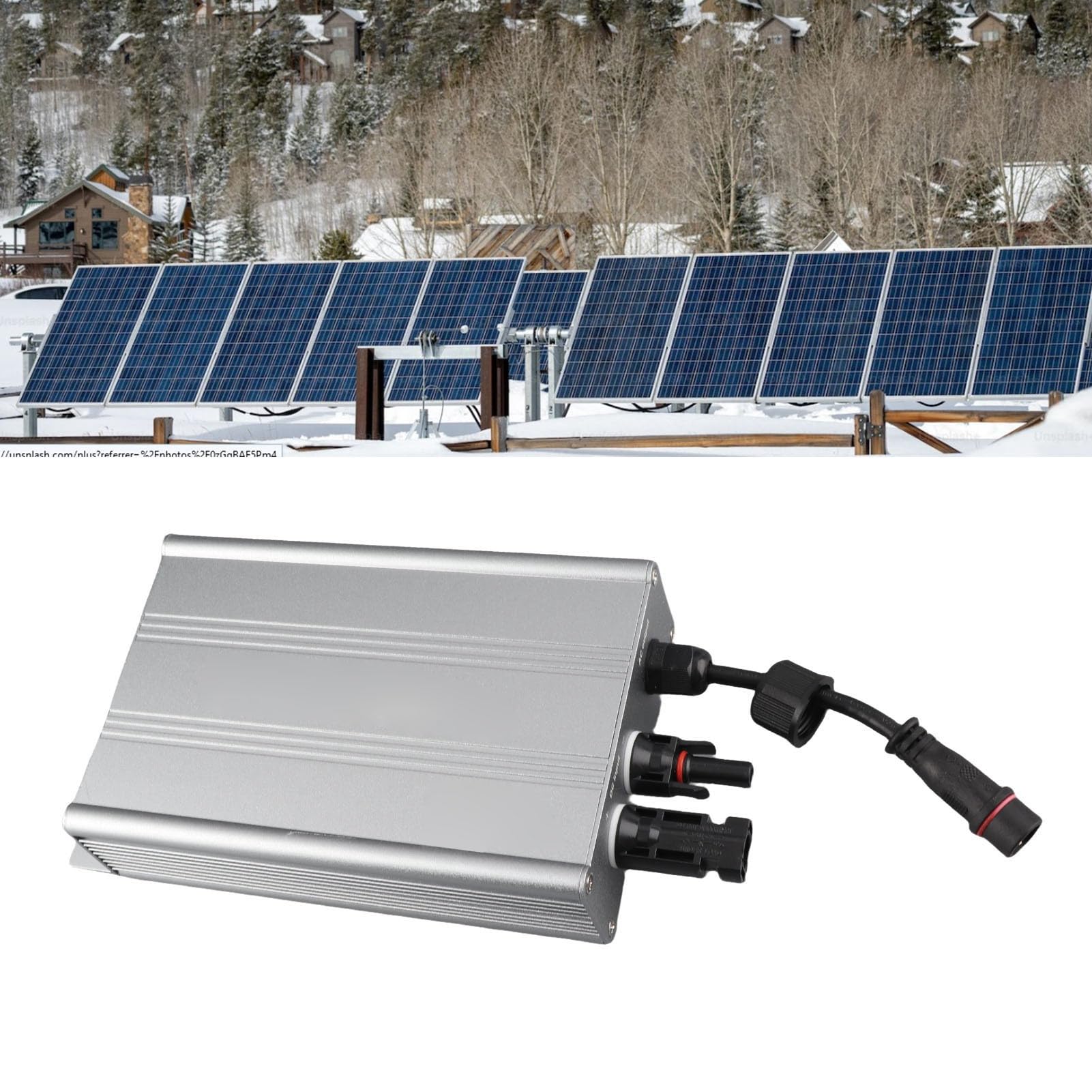 aqxreight AC230V Micro Inversor de Conexión a Red Solar MPPT Aleación de Aluminio Inversor de Onda Sinusoidal Pura Automático a Prueba de Agua 700 W en Corriente Unidad Eléctrica de Potencia Directa