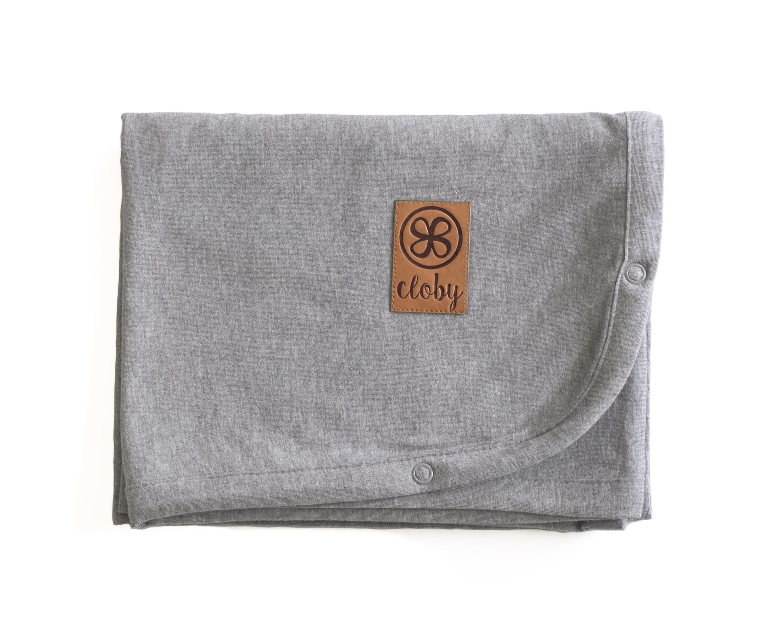 Cloby Babydecke mit UV-Schutz (UPF 50+) multifunktional Decke Sonnenschutz Kinderwagen Babyschale grau