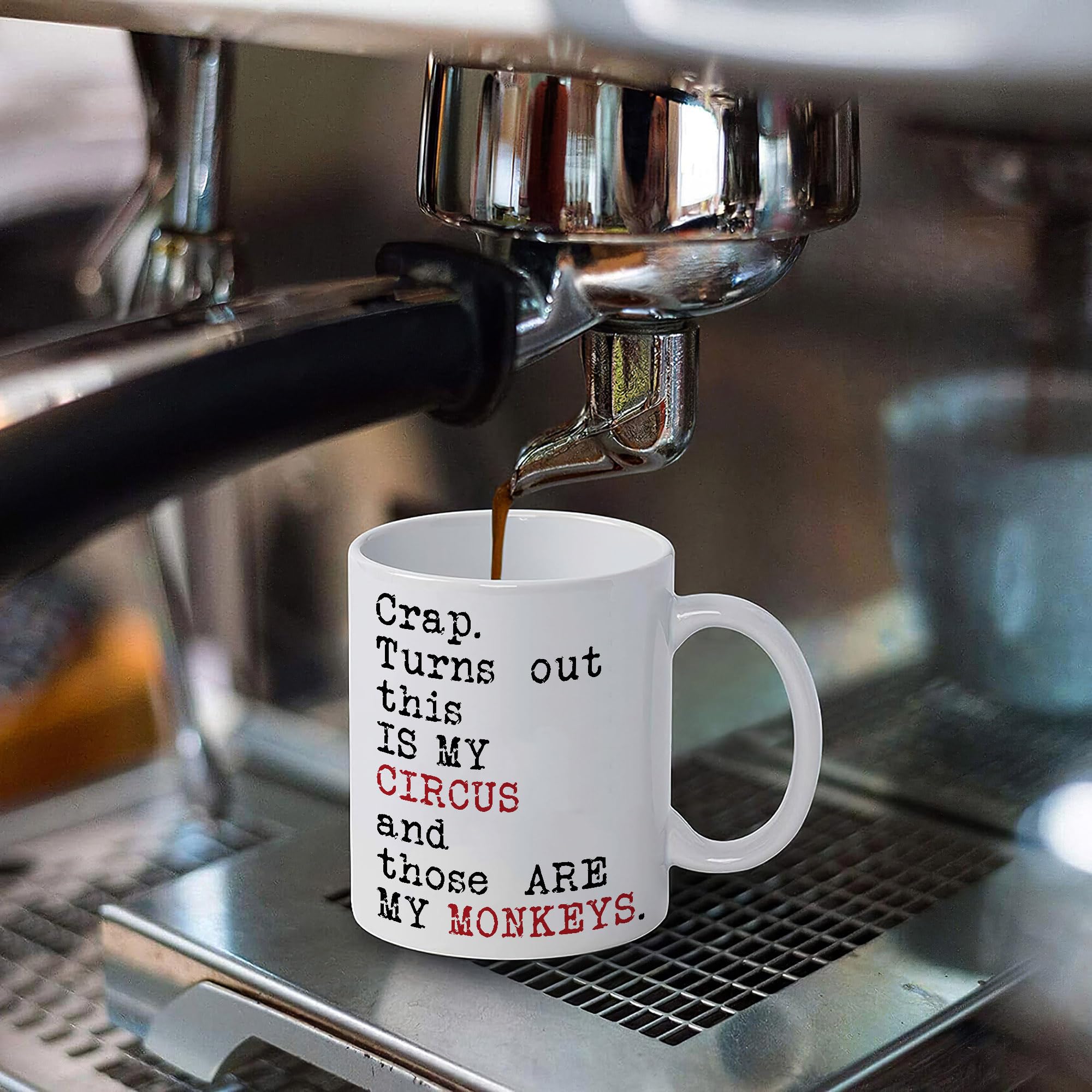 Tazza Umoristica 'Not My Circus, Not My Monkeys' In Ceramica, Per Ufficio E Regalo, Adatta A Microonde E Lavastoviglie