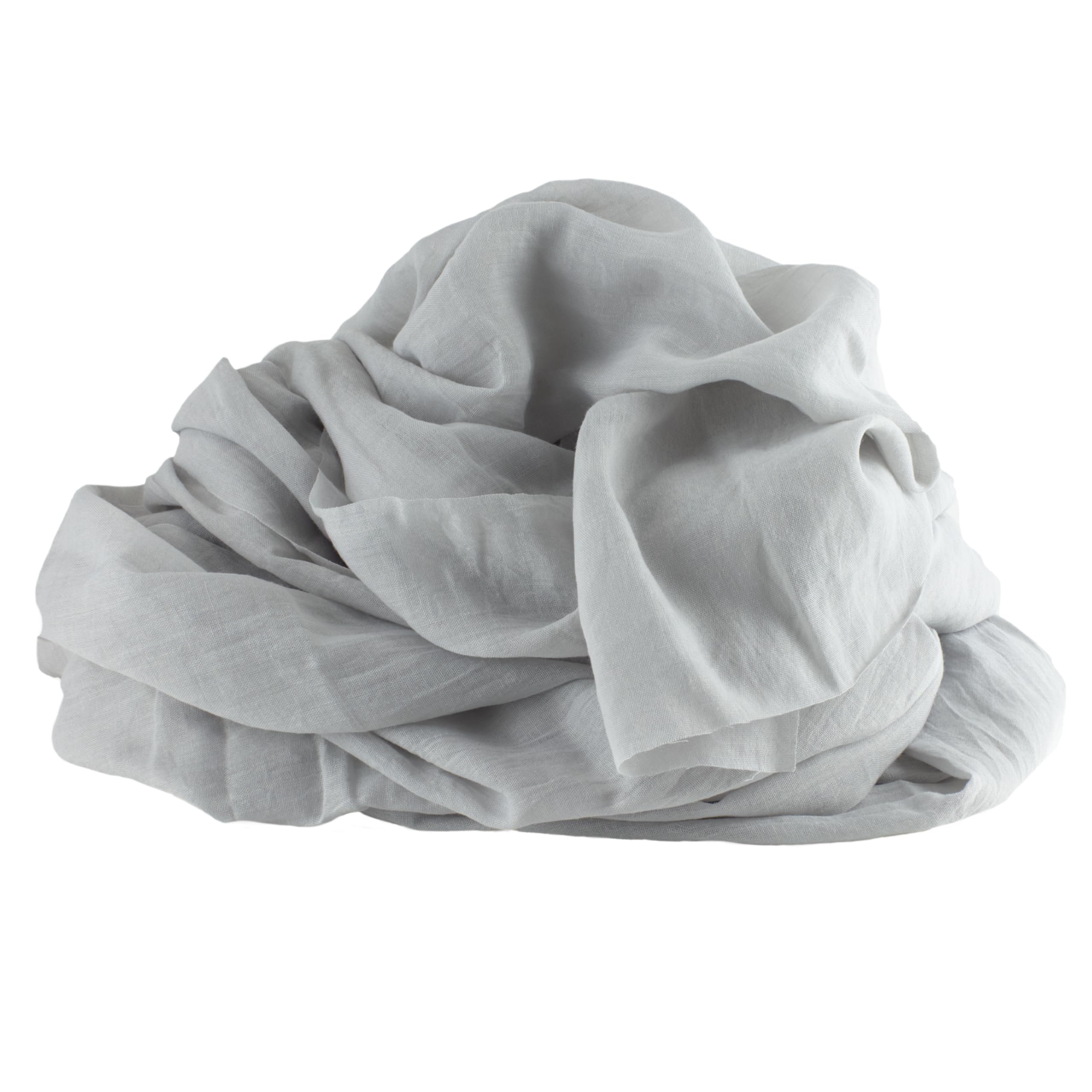 100%Mosel Musselin Dekostoff, in Cool Grey (48 cm x 5 m), 66 g/m², sehr dünner Tischläufer, zarte Tischdeko für Geburtstage & Hochzeiten, Tischband als Bunte Dekoration zu besonderen Anlässen