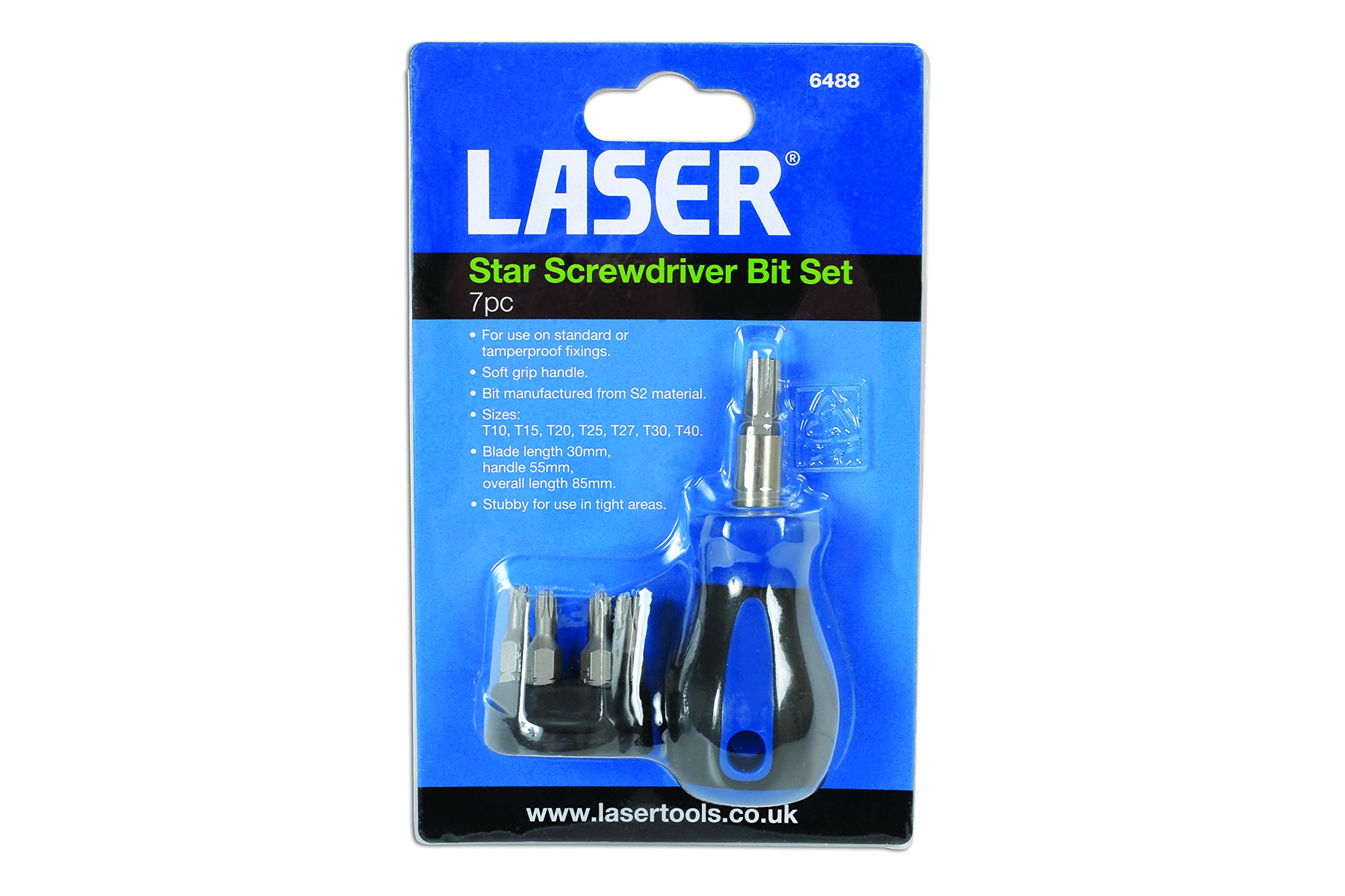 Laser 6488 Stubby Star Screwdriver Bit Set 7pc - Image 3