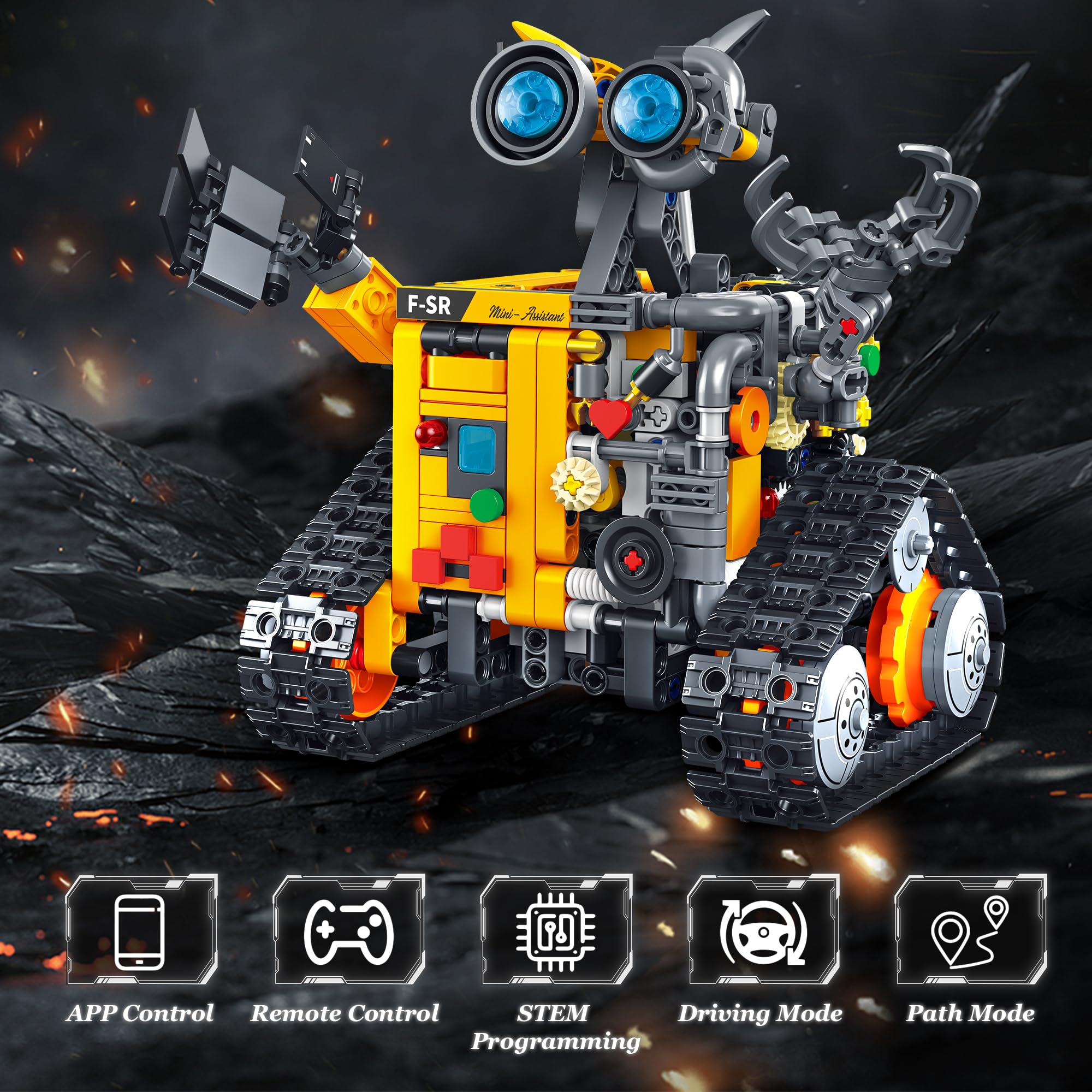 Robot Telecomandato 4 In 1 Per Bambini 5-14 Anni – 588 Pezzi Da Costruire – Controllo Remoto E APP – Regalo Natale Compleanno
