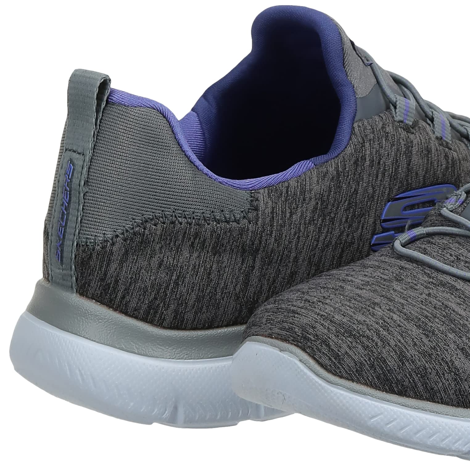 Skechers Women's Summits - Quick Getaway Sneaker: 11 Charcoal/Purple