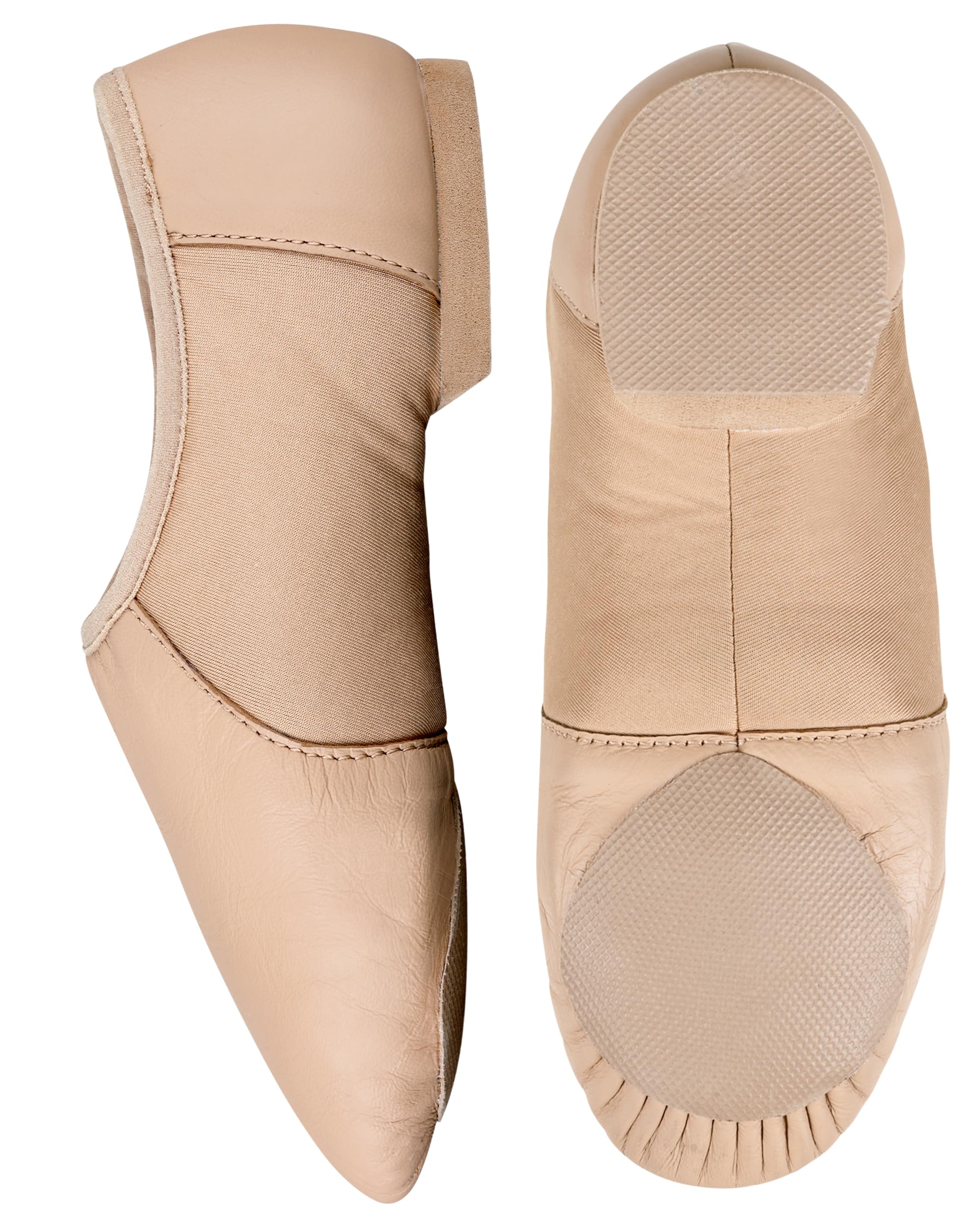 Silky Dance AeroFlex - Zapatos de jazz con suela dividida, de piel auténtica, color negro y marrón, tallas para niños y adultos