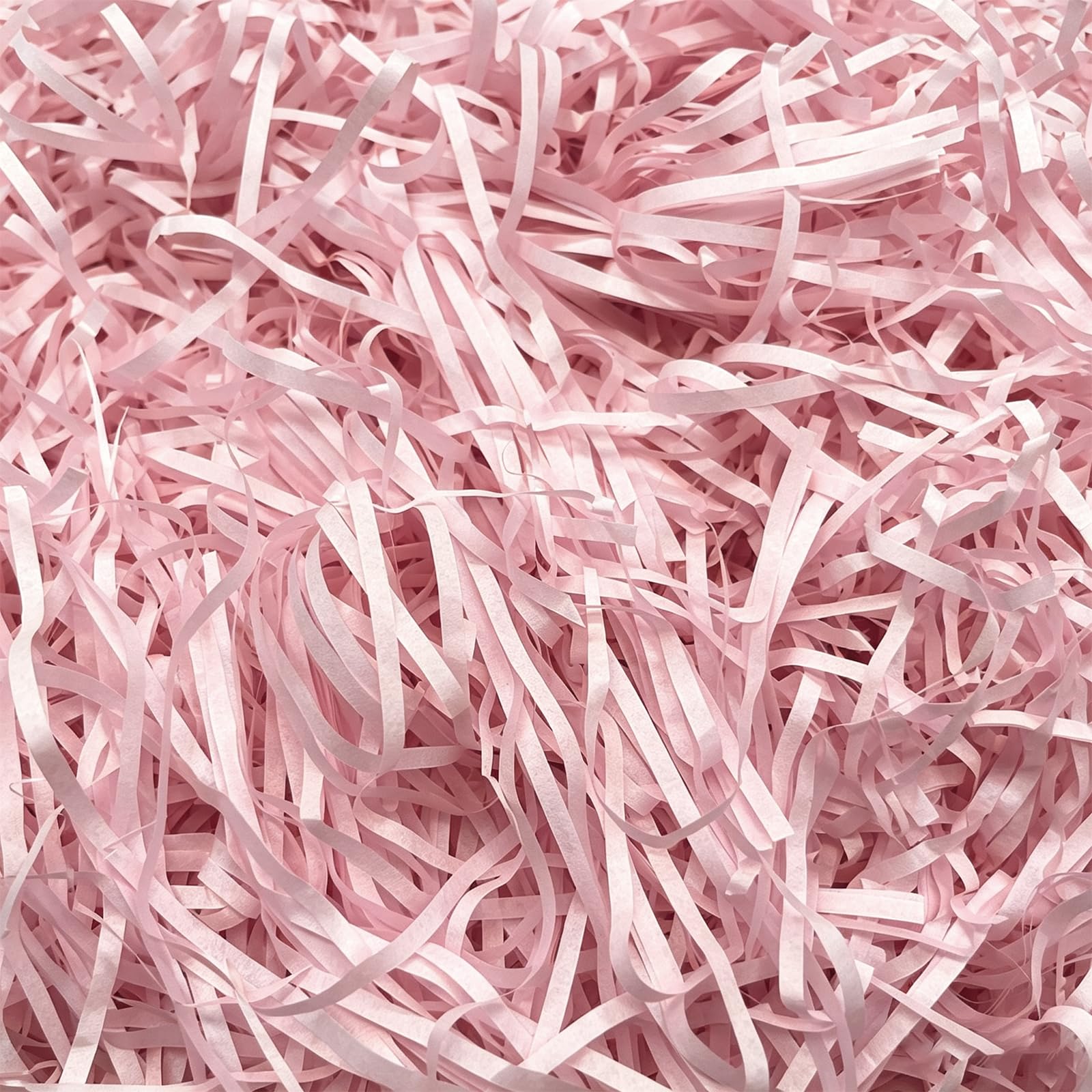 2 LB Light Pink Raffia Paper Shreds Filler, Raffia Grass Paper Shreds