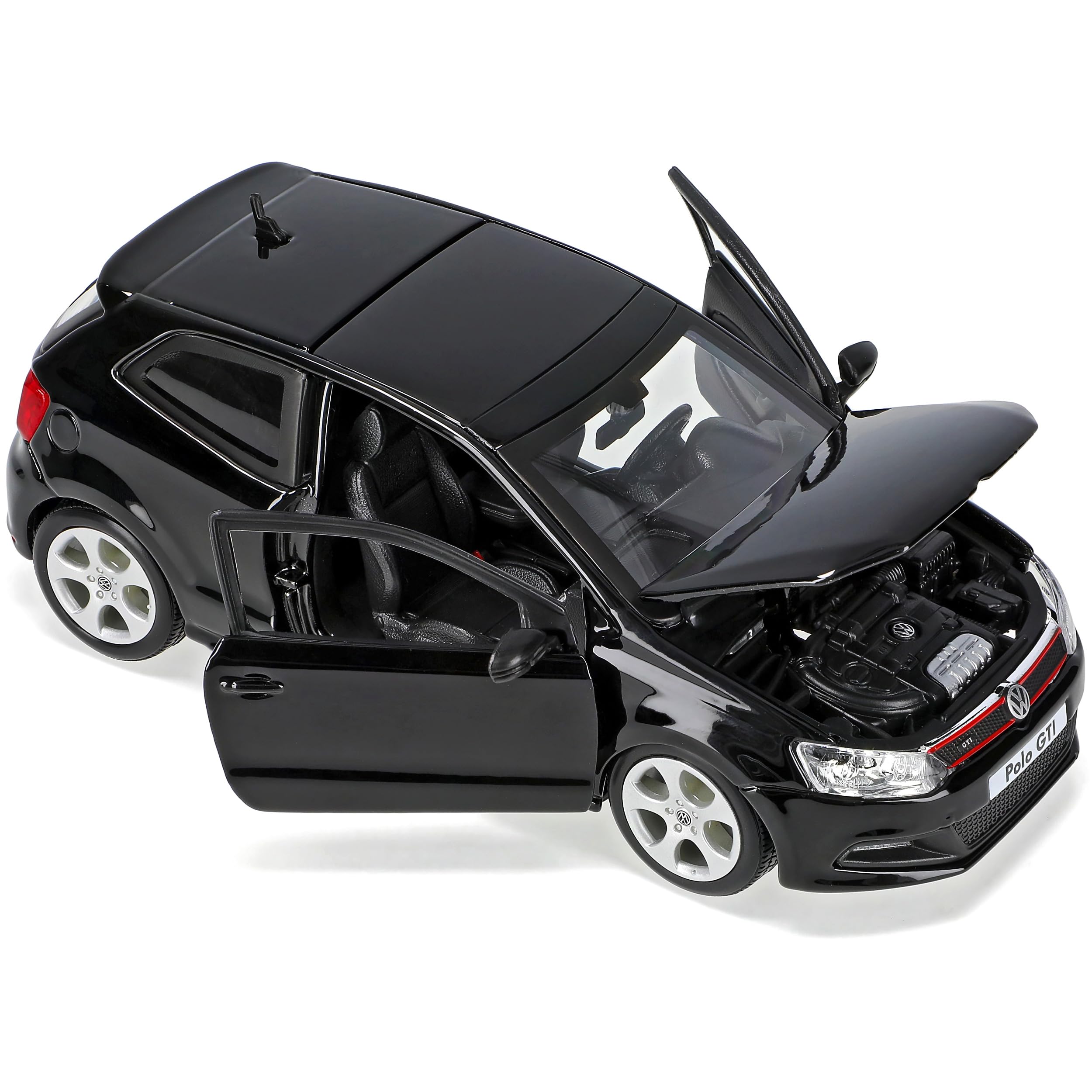 Volkwagen Polo V GTI Typ 6R 3 Türer Schwarz 5. Generation 2009-2017 1/24 Burago Modell Auto