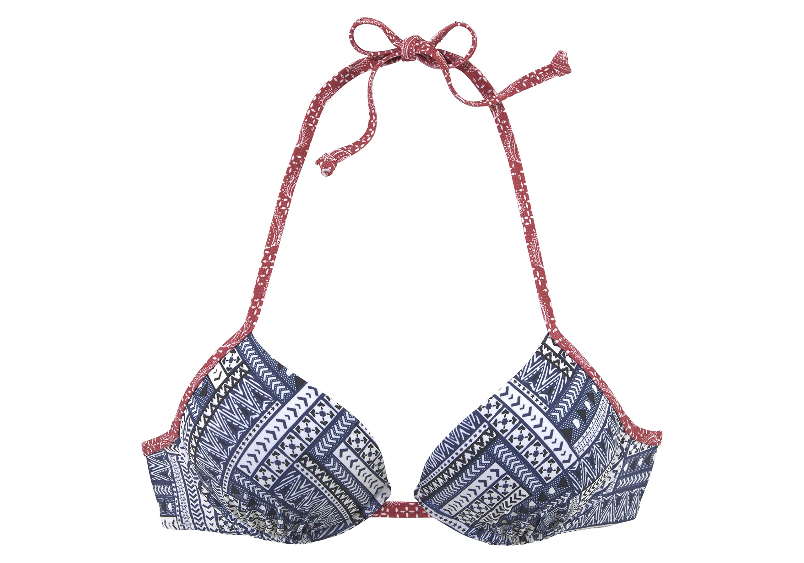 s.Oliver RED LABEL Beachwear LM Women's Cocina Bikini Not Applicable, Blue-Rot Bedruckt, 38