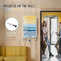 Vista 6 de SUPEASY 7-Tier Mesh Wall File Holder, Hanging Wall File Organizer, Office Organization for Papers, Mails, Folders, Files Clipboard Magazine Rack