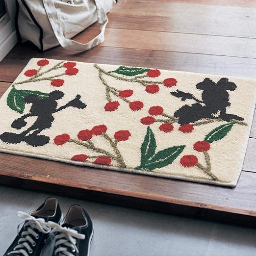 Amazon ベルメゾン ディズニー 玄関マット 屋内 洗える 花言葉 マット ミッキー ミニー 約40 65 Belle Maison ベルメゾン 玄関マット 通販