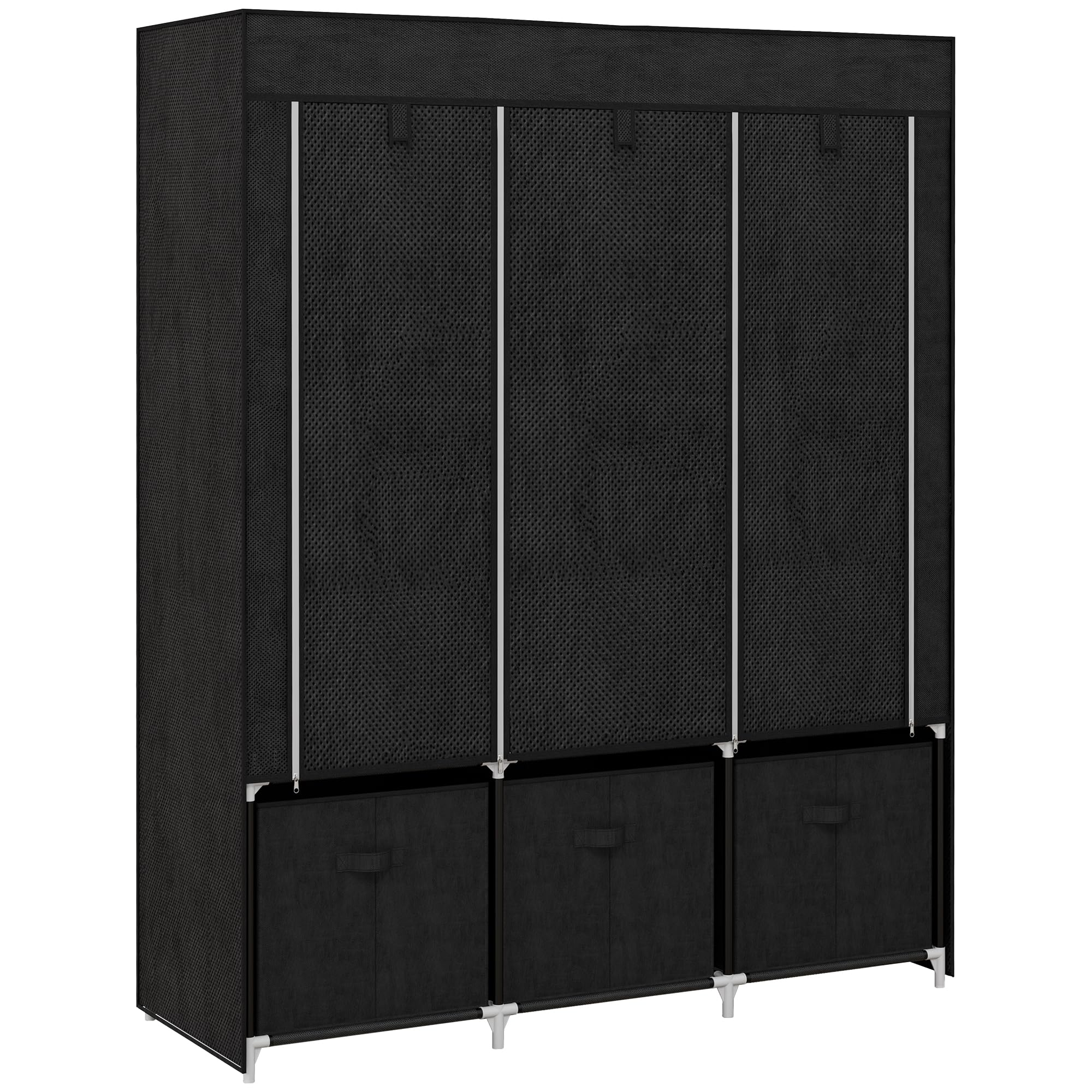 homcom armoire tissu 5 étagères