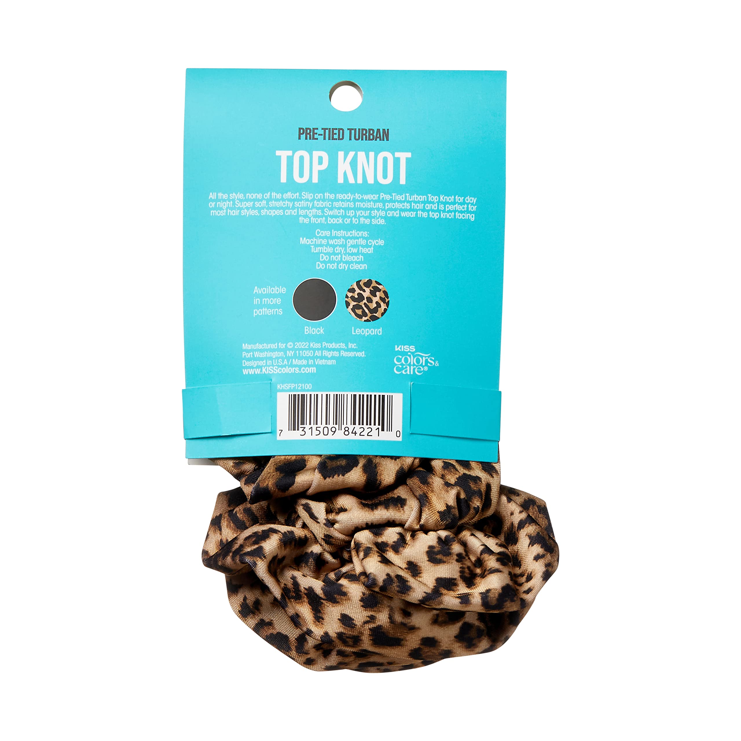 Amazon.com: KISS COLORS & CARE Top Knot Pre-Tied Turban 