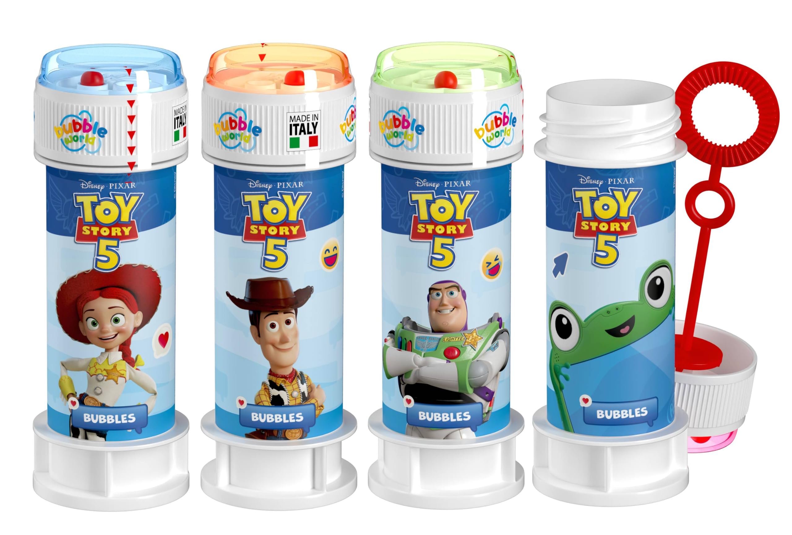 Anila's Toy Story 5 Bubble Tubs, 60ml Solution, with Bubble Wand, Maze Lid, Party Bag Fillers, Ages 3+, 12 Pack
