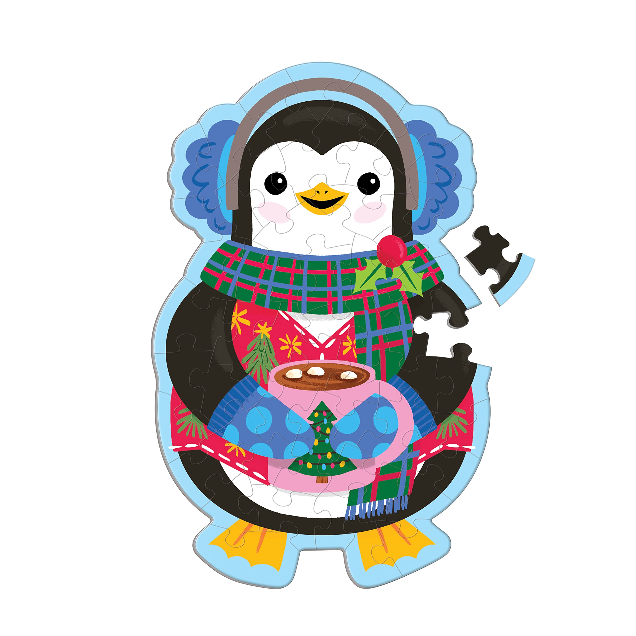 Mudpuppy Hot Cocoa Penguin - 48 Piece Mini Scratch & Sniff Puzzle with Colorful and Fun Illustrations of A Cozy Winter Penguin and Scented Puzzle Pieces - Image 4