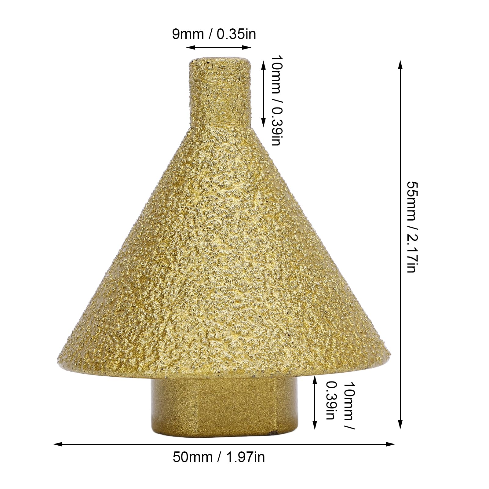 Diamond Beveling Chamfer Bits, 50mm Diamond Countersink Drill Bit for Shaping Enlarging Trimming Holes Up to 50mm - Image 2