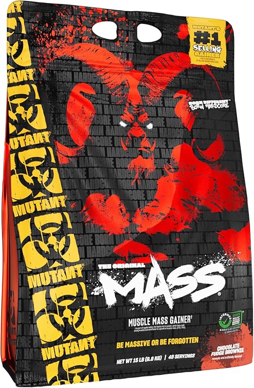 Mutant Mass Weight Gainer Protein Powder â€“ Build Muscle Size and Strength with 1100 Calories (Chocolate Fudge Brownie, 15 Pound (Pack of 1))