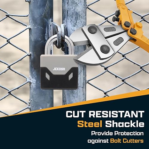 Miniatura 5 de PDP55 Candado resistente a la intemperie con 5 llaves  Carcasa de poliamida anticorrosión, cilindro K7 de precisión  Cerradura exterior para puerta,