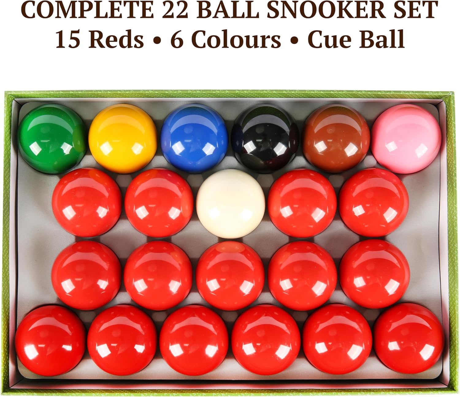 ASKA Billiards Snooker Balls Set, 22 Balls Including a Cue Ball