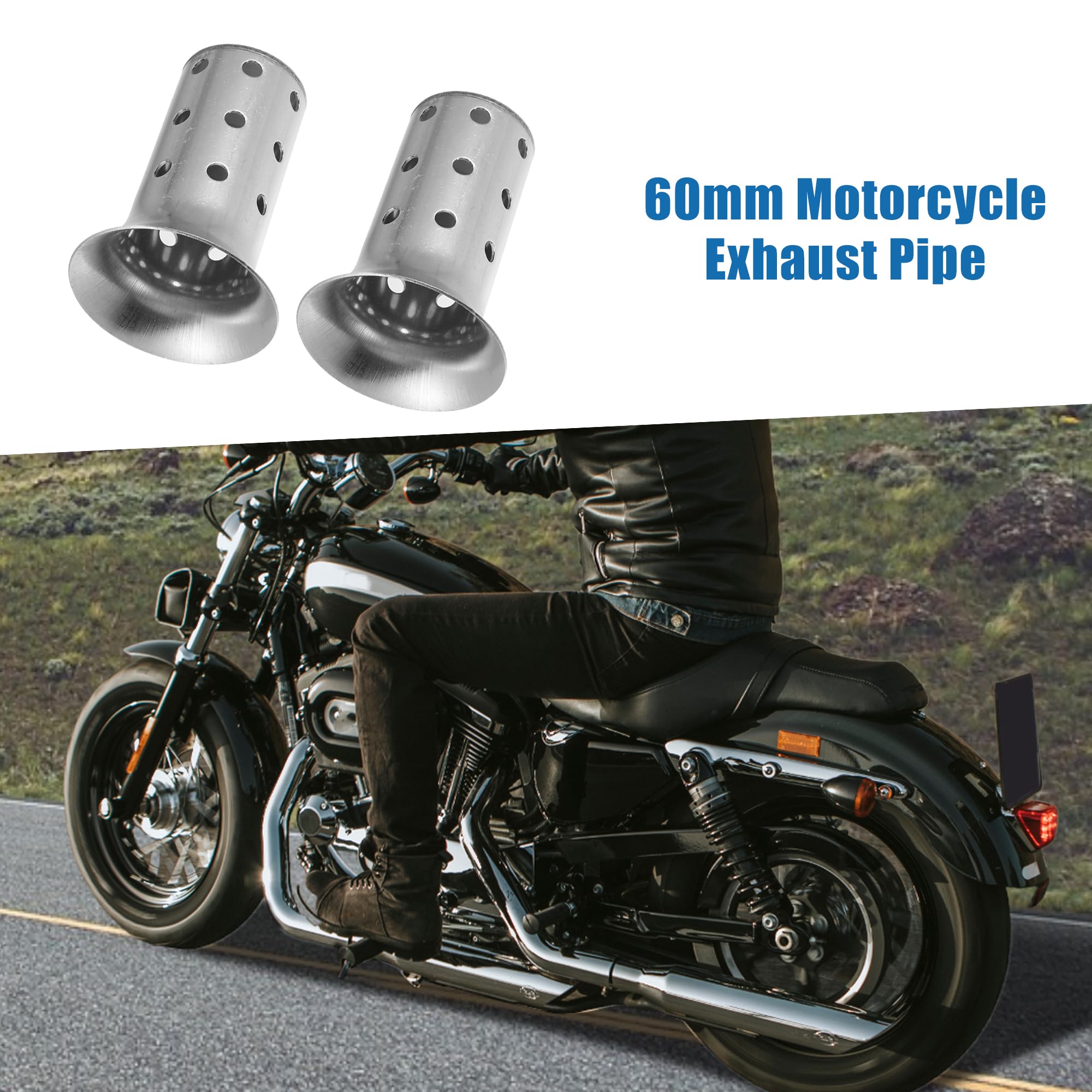 2 Ressorts Universels Pour échappement Moto - 58 Mm - Acier Inoxydable 304 - Pour Motos, Scooters, VTT - 3