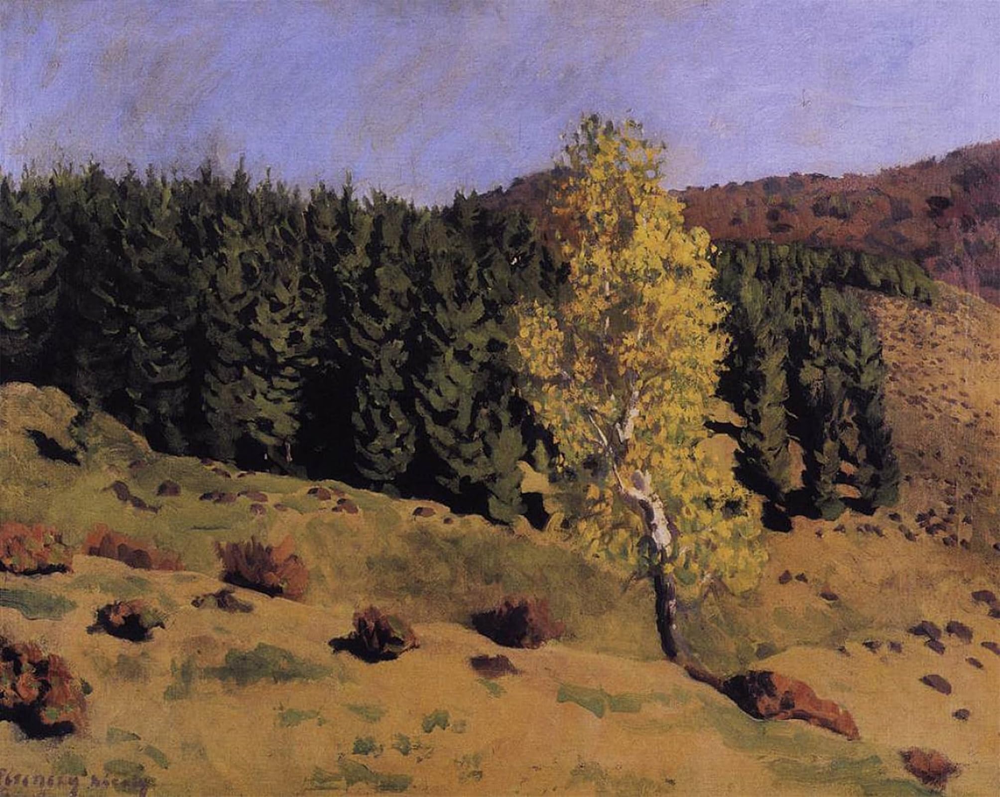 ARTXLXXBN Famous Painting Art Wall Decor Abstract Art Picture Landscape Autumn in Izvora by Károly Ferenczy Animal Pictures for Home Decor 60x90cm