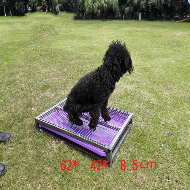 Foto 2 de 7 de Gmjay Puppy Dog Potty Toilet Tray Training Inodoro para Mascotas Interior Metal Potty Patch Inodoro…