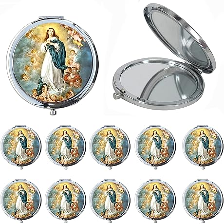 Immaculate Conception Compact Mirrors- A Divine Keepsake for Blessed Occasions