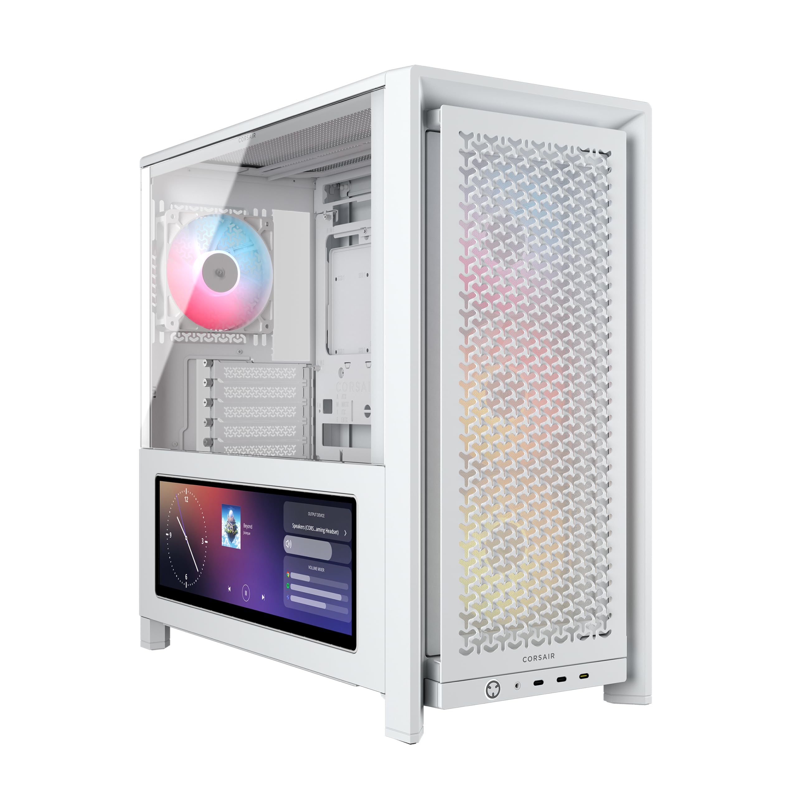 Amazon | CORSAIR FRAME 4000D LCD RS ARGB モジュラー ミドルタワー