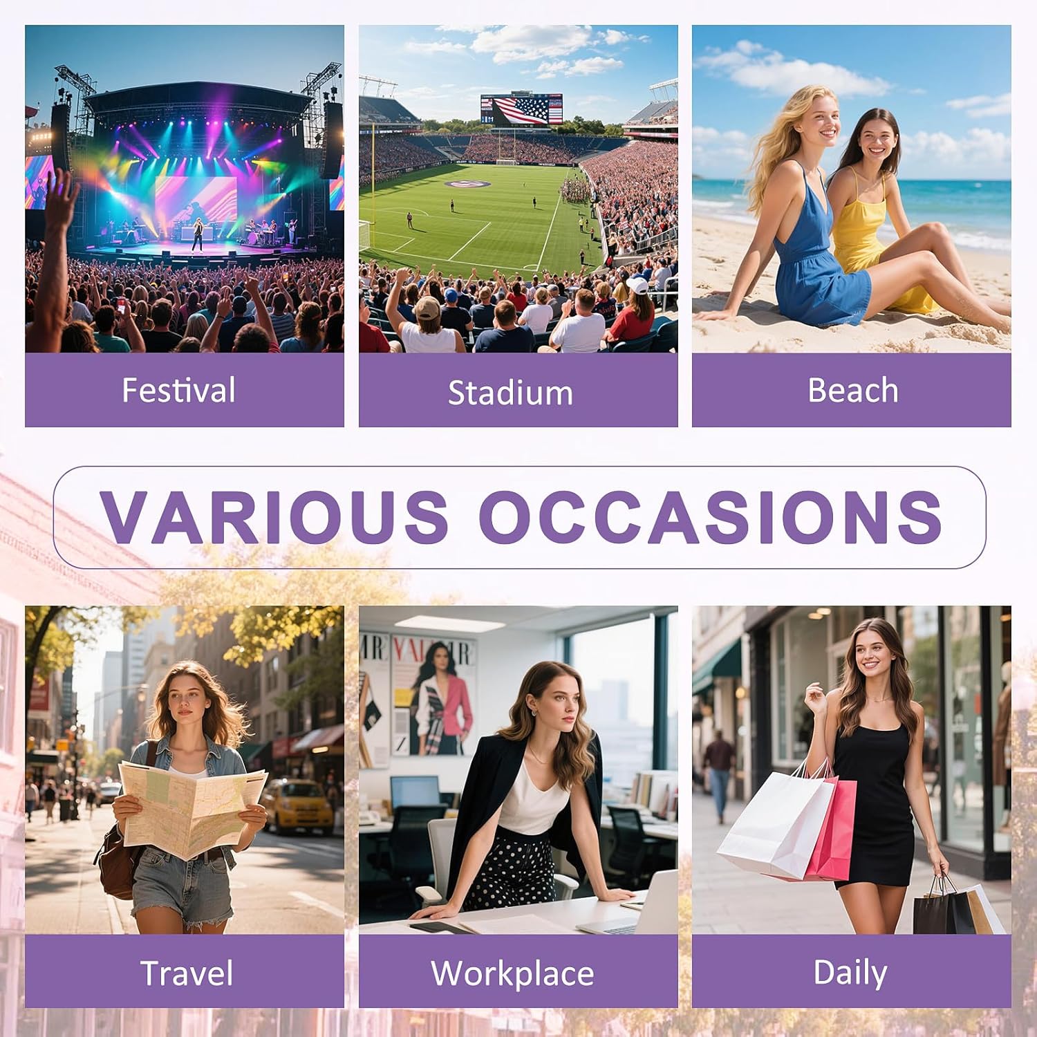 Clear Backpack for Stadium Events, Small Transparent Backpack Mini See Through Bookbag for Women Girls for Concert - Image 8