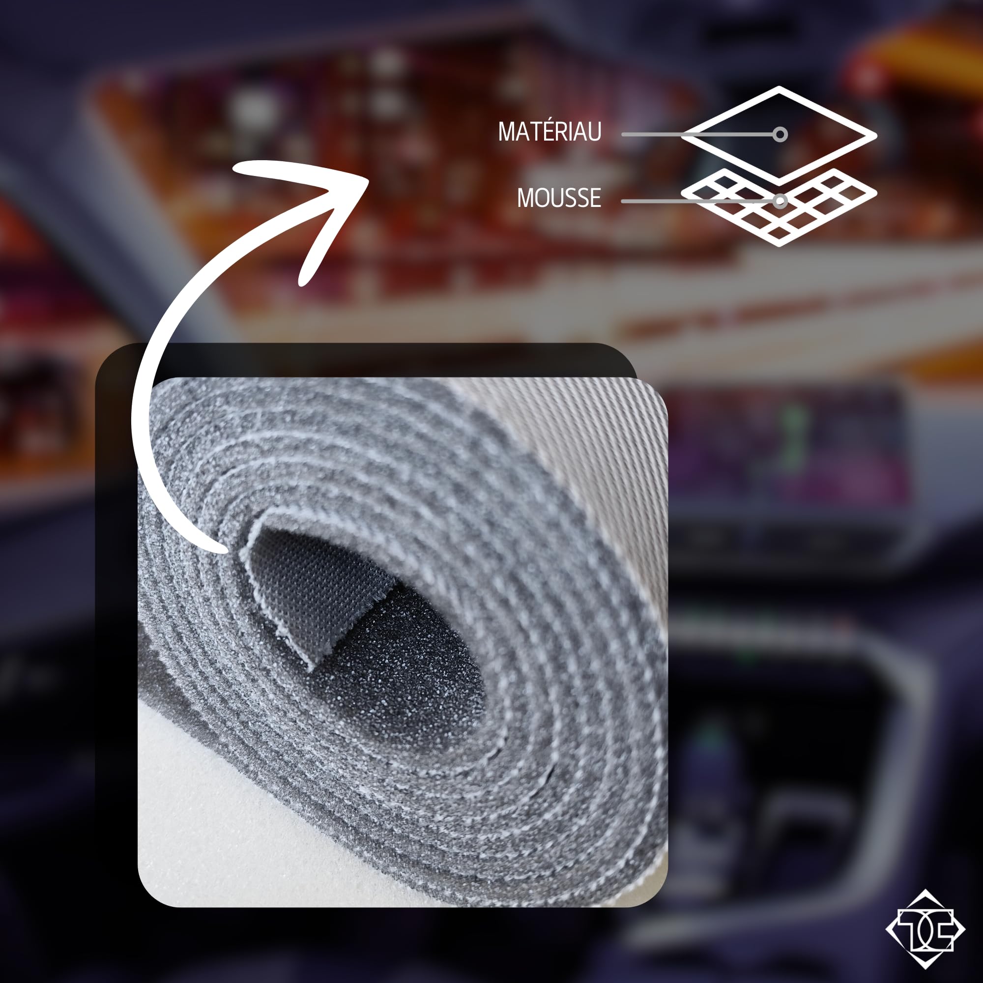 TAPHICEROS Ciel de toit de voiture, Gris clair, 200 cm x 180 cm, Vendu au mètre, Tissu pour Revêtement de Voiture, Rénovation Garniture Intérieure Textile pour Auto Caravane Bateau Camping DIY