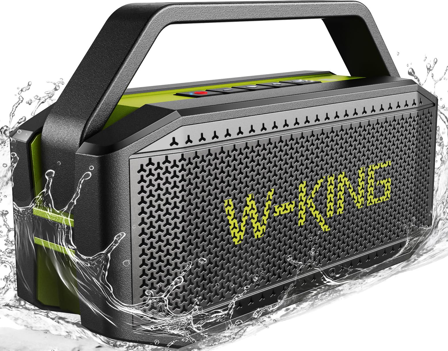Portable Bluetooth Speaker 100W(Peak) Loud with Deep Bass, W-KING IPX6 Waterproof Speakers Bluetooth Wireless, 60W Ex-large Passive Radiator/40H/EQ/Dual Pairing/TF/AUX, Party Big Large Outdoor Boombox