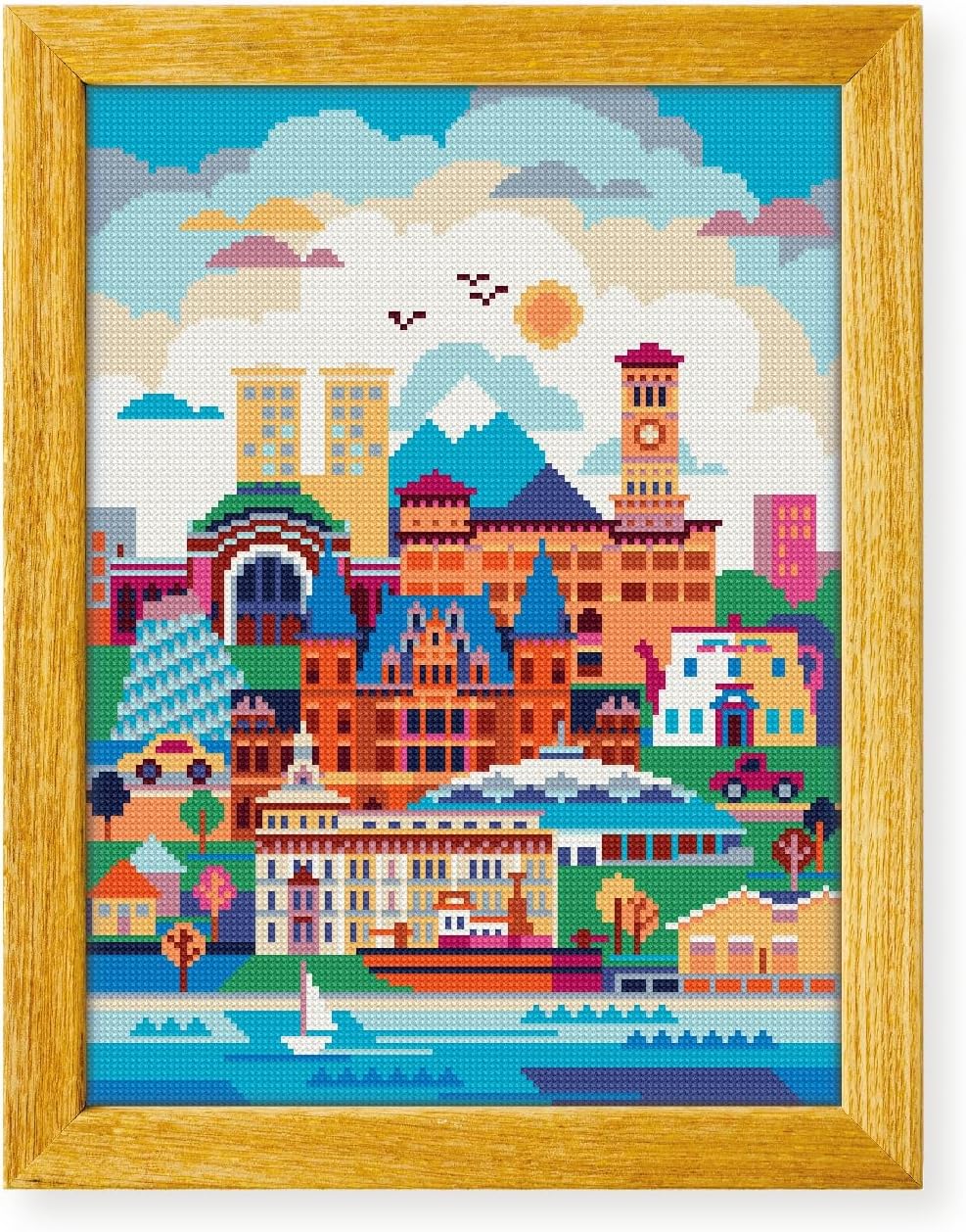 Awesome Pattern Studio Tacoma Washington USA DS265, Diamond Painting Kit, Diamond Art Kits for Adults, Full Drill 5D Diamond Dots Kits. All Items Included.