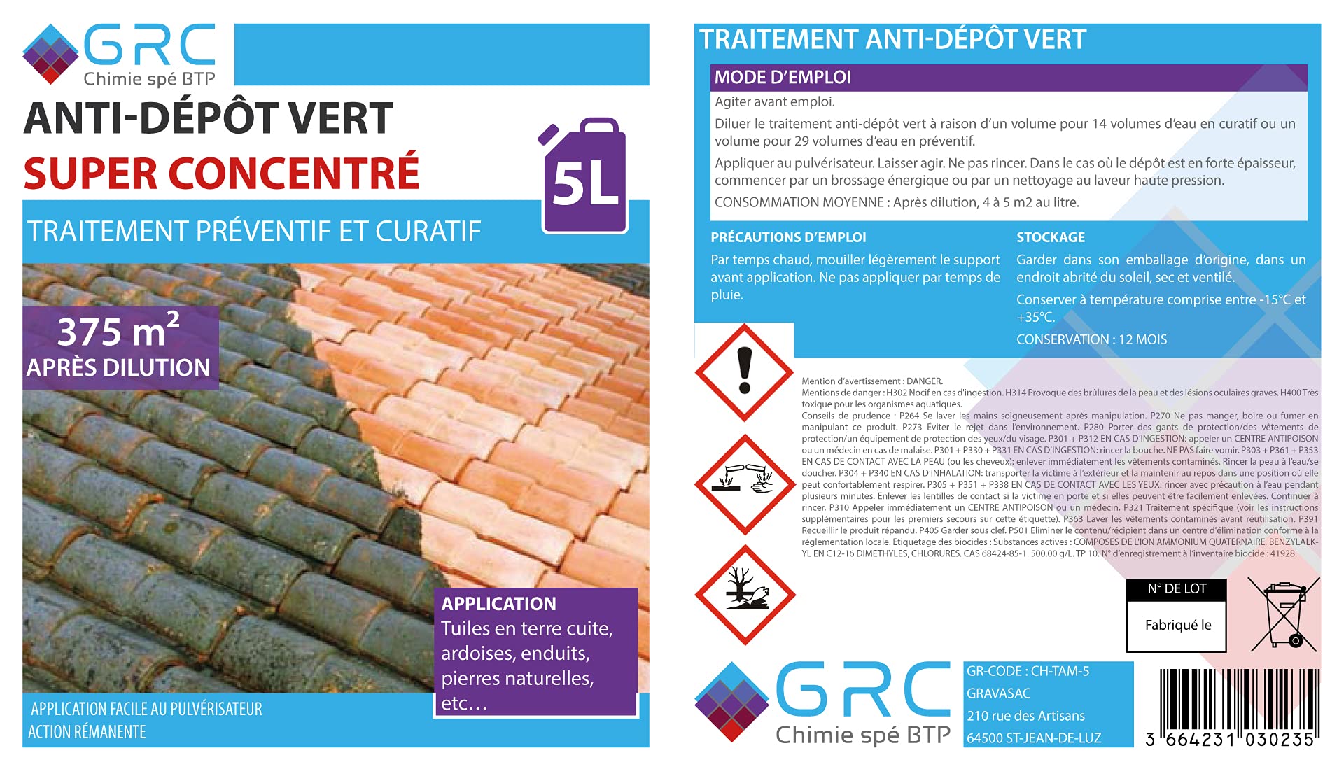 Grc - Tratamiento antimusgo superconcentrado (5 L)