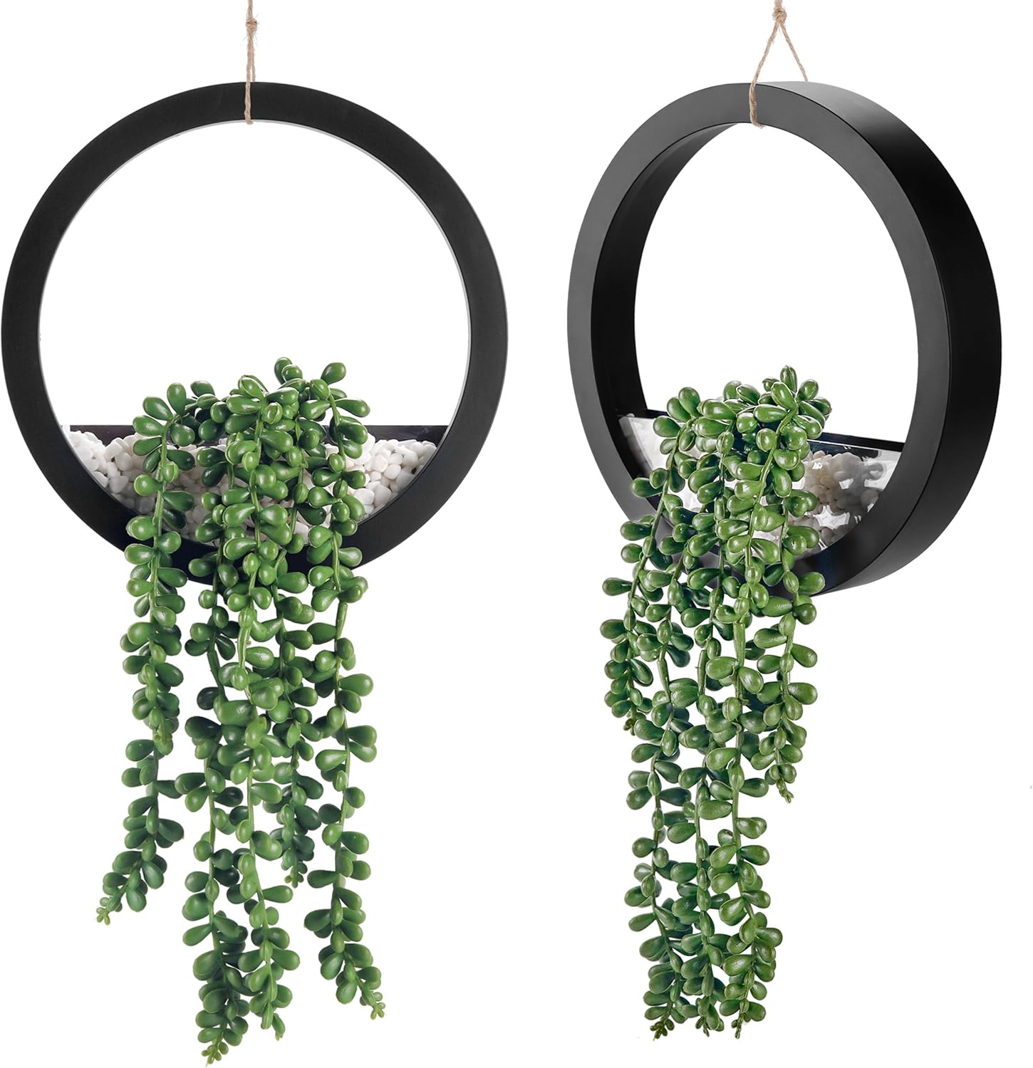 Der Rose Bundle of 2 Packs Fake Plants Hanging and 4 Packs Fake Plants Mini for Home Decor Indoor Office Desk Room Farmhouse