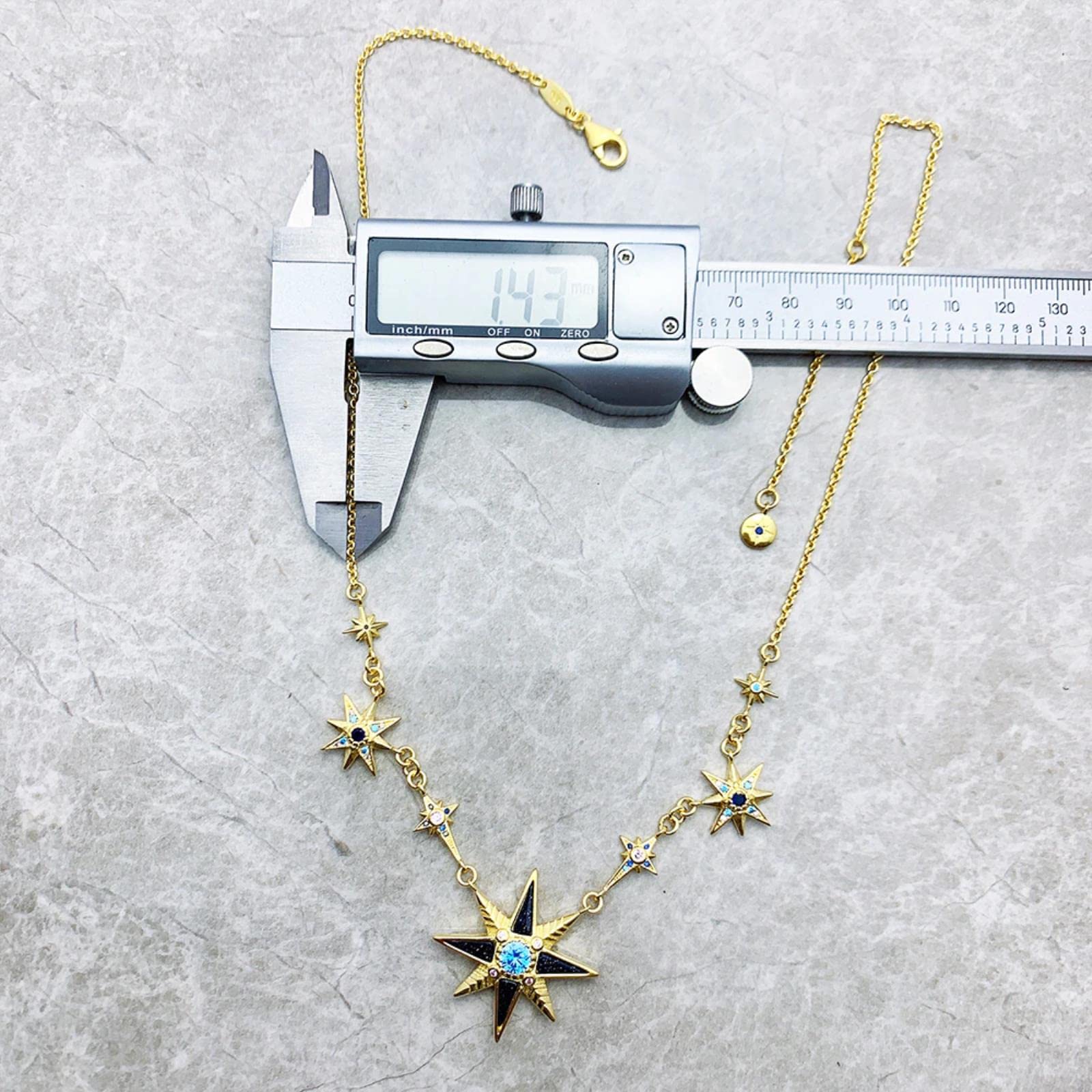 Collar De Cadena De Eslabones Dorados De Estrellas De La Realeza, Nueva Joyería Cósmica Fina, Regalo Vintage De Plata De Ley 925 para Mujeres
