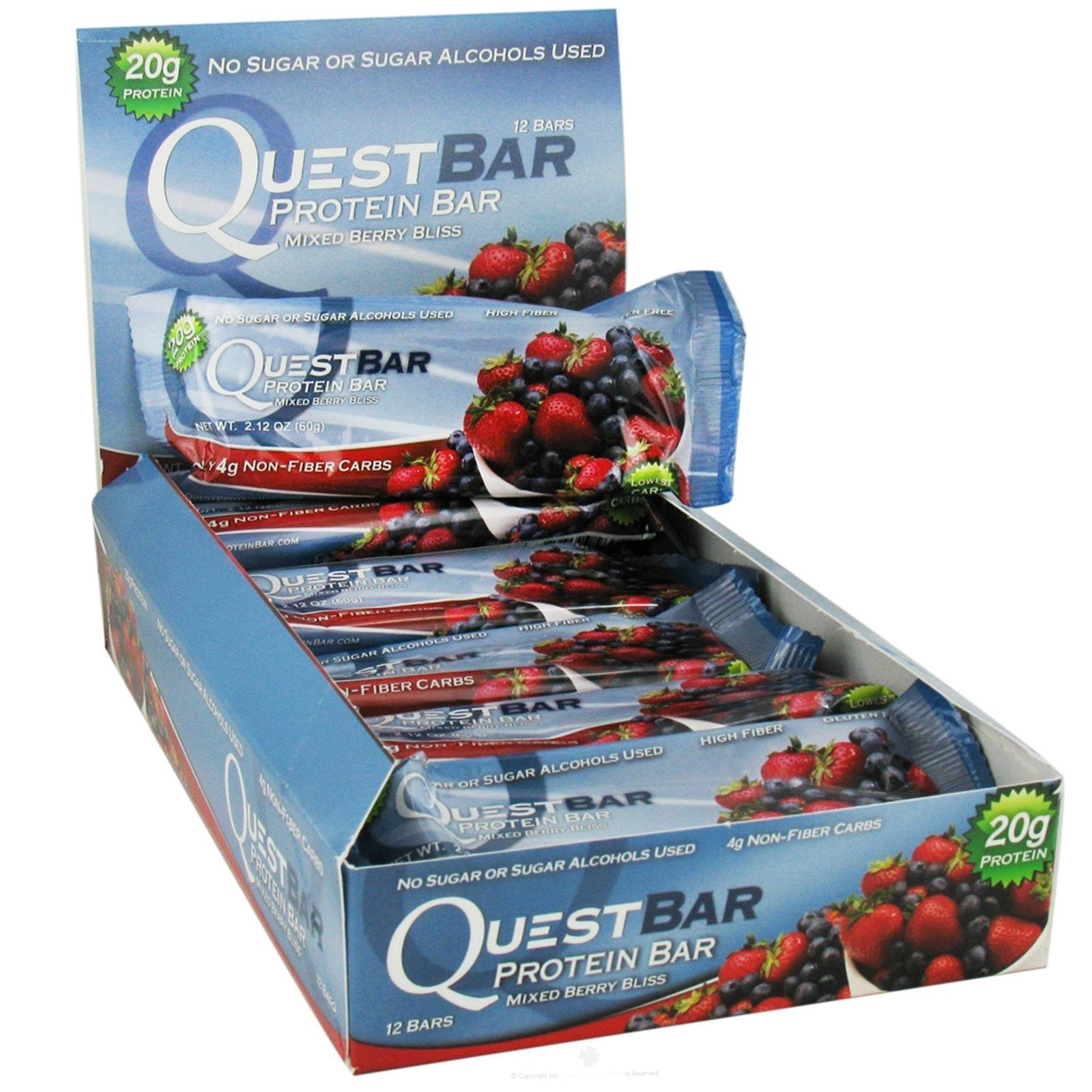 Quest Nutrition Quest Bar mixed berry bliss 12 - 60g bars